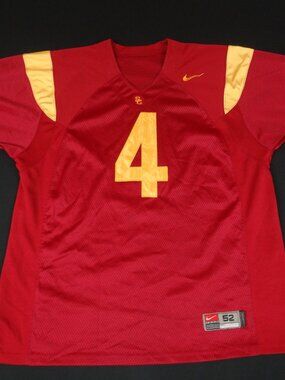 USC TROJANS #4 NIKE TEAM NCAA SO CALIFORNIA COLLEGE JERSEY SZ 52 (XXL) L571
